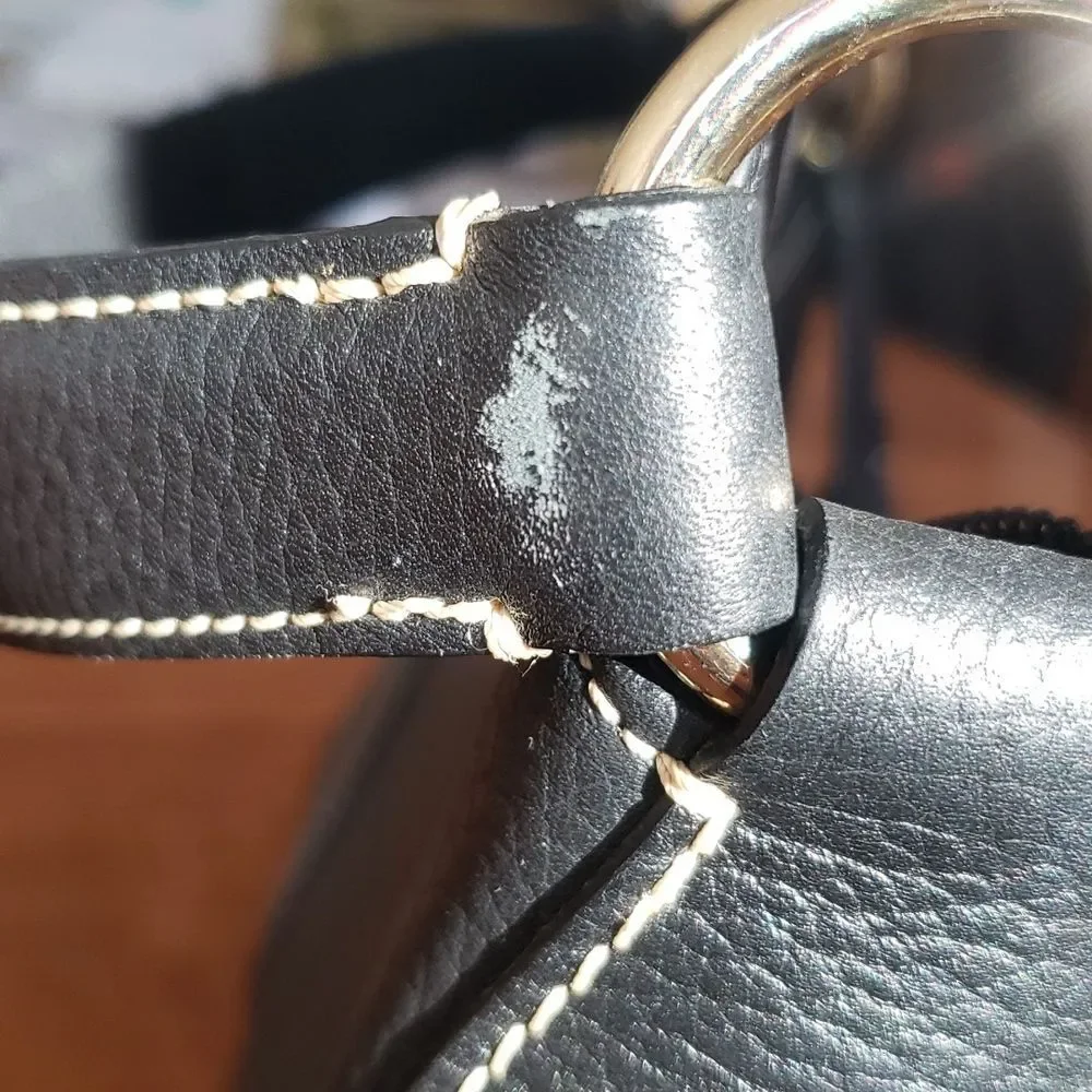 DOONEY BOURKE small black slouch T’Moro Pebble Leather Shoulder Bag
